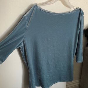 Blue Shelli Segal velvet top